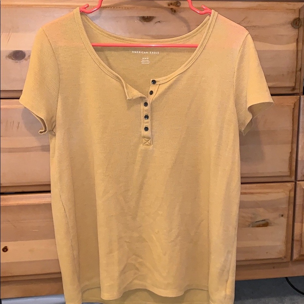 Cute yellow button blouse